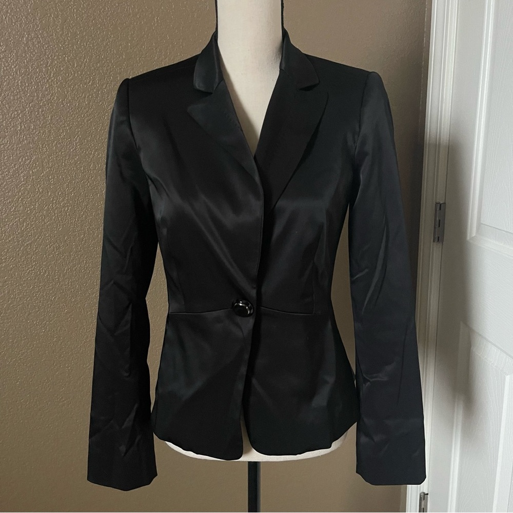 Mango black shiny jacket